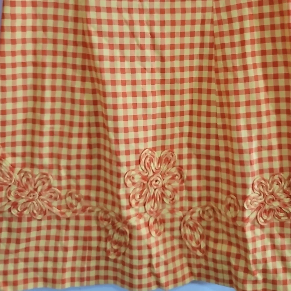 Sue Wong 90s Y2K Clueless Mini Dress Cropped Jacket Set Orange Yellow Gingham - Picture 5 of 10